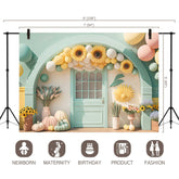LB0553 Balloons Garland Sunflower Backdrop